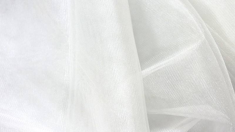 TIUL miękki off white błyszczący