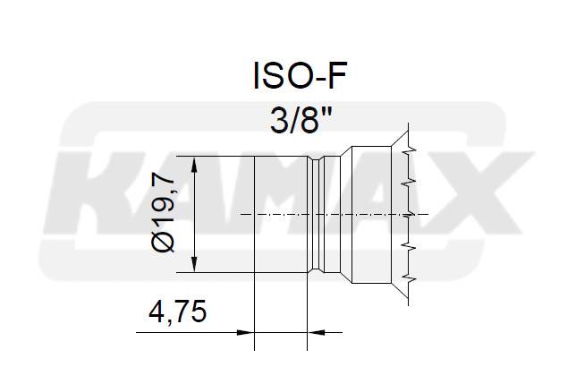 Wtyczka szybkozłącza ISO-F Suchoodcin G3/8”-DN3/8"