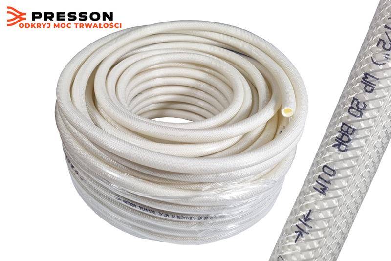 Wąż techniczny PVC DN12,5x3 PRESSON CLEAR (TX12)