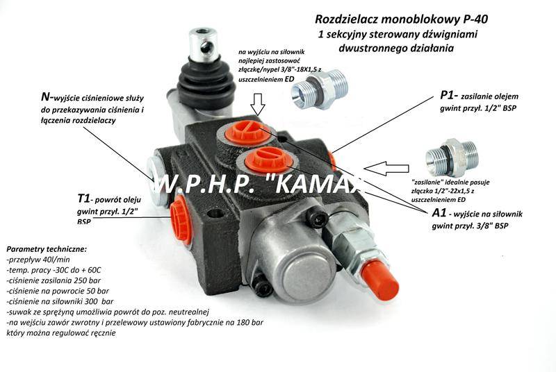 Rozdzielacz monobl. P40 1 sekcja