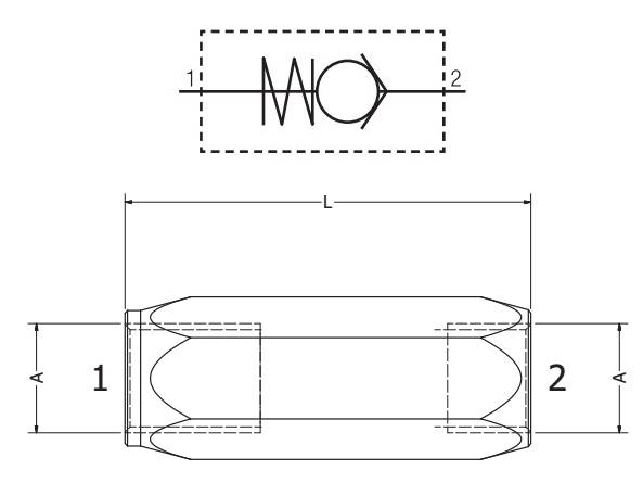 Zawór zwrotny hydrauliczny 1/2" BSP VU
