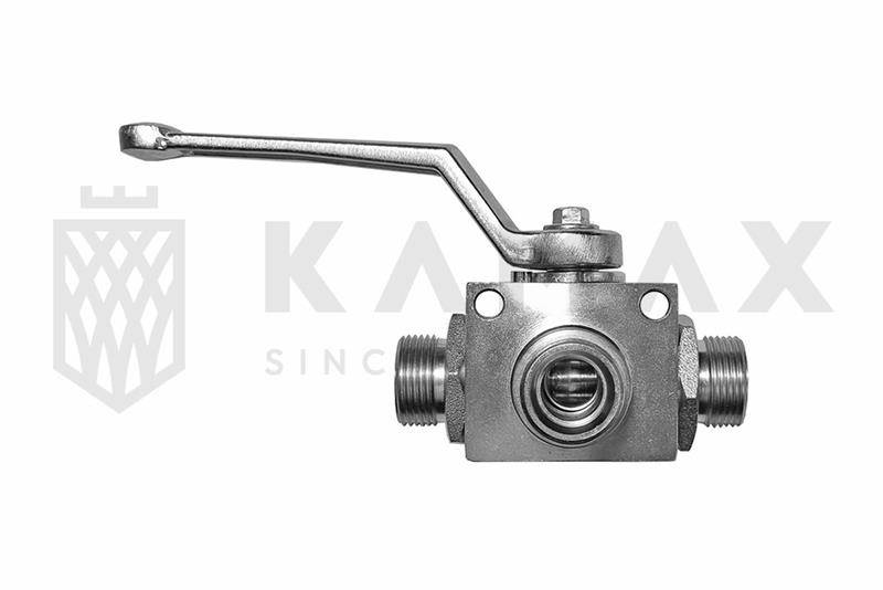Zawór hydrauliczny kulowy 3-drogowy M18x1.5 