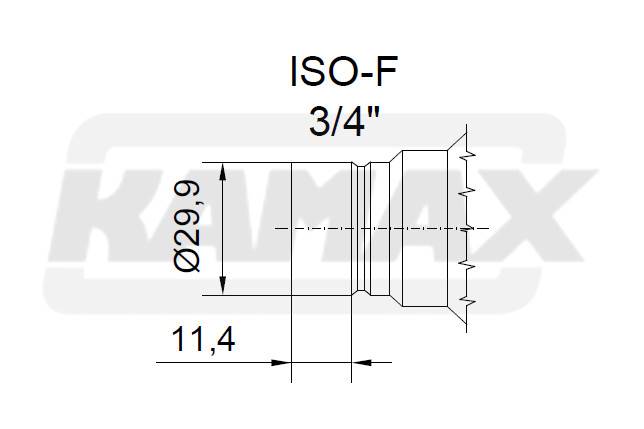 Wtyczka szybkozłącza ISO-F Suchoodcin G1”-DN3/4"