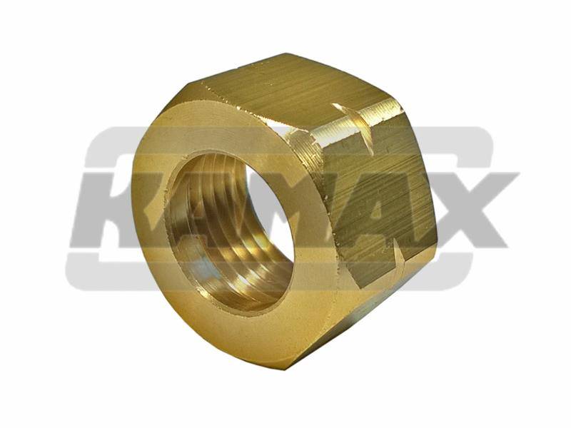 Nakrętka 1/2" W 21.8x1/14 lewy gwint mosiądz