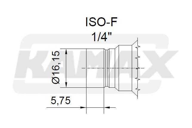 Wtyczka szybkozłącza ISO-F Suchoodcin G1/4”-DN1/4 