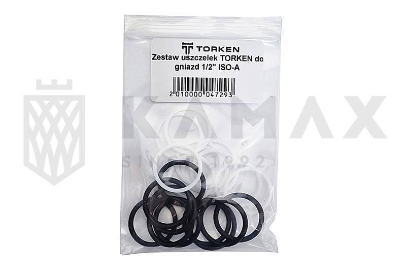 Zestaw uszczelek TORKEN do gniazd 1/2" ISO-A