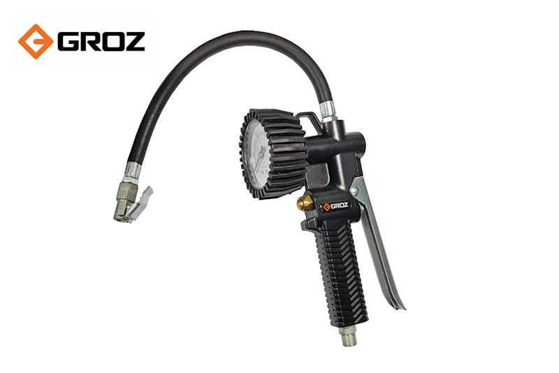 Pistolet do pompowania kół z manometrem TIG GROZ