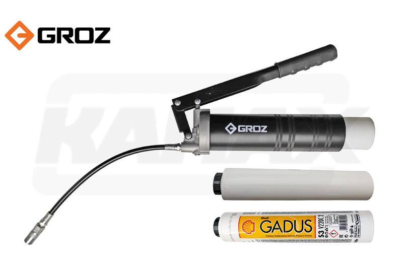 Smarownica ręczna GROZ G-48 "cartridge" z wężykiem