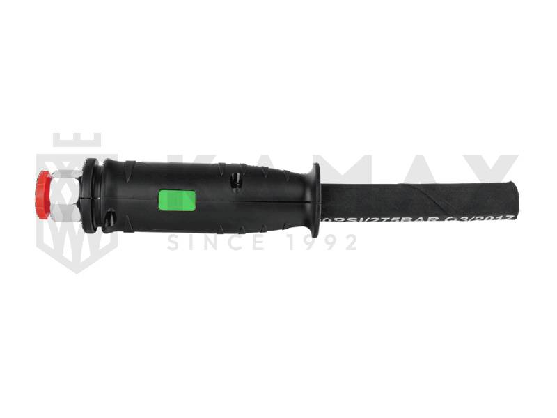 Rączka składana na wąż hydr. 3/8" i 1/2" ZIELONA