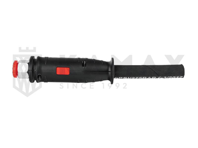 Rączka składana na wąż hydr. 3/8" i 1/2" CZERWONA