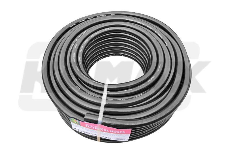 Wąż techniczny PVC DN12,5x3 czarny Made in Italy