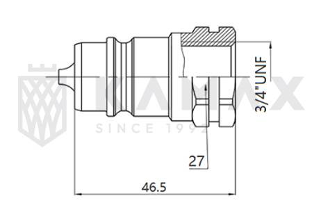 Wtyczka szybkozłącze ISO-A 3/4" UNF
