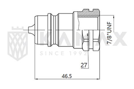 Wtyczka szybkozłącze ISO-A 7/8" UNF