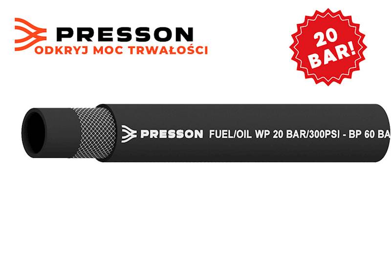 Wąż do paliwa i olejów DN20 PRESSON 20 bar