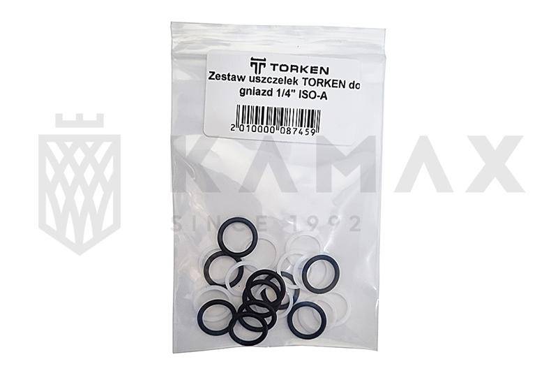 Zestaw uszczelek TORKEN do gniazd 1/4" ISO-A