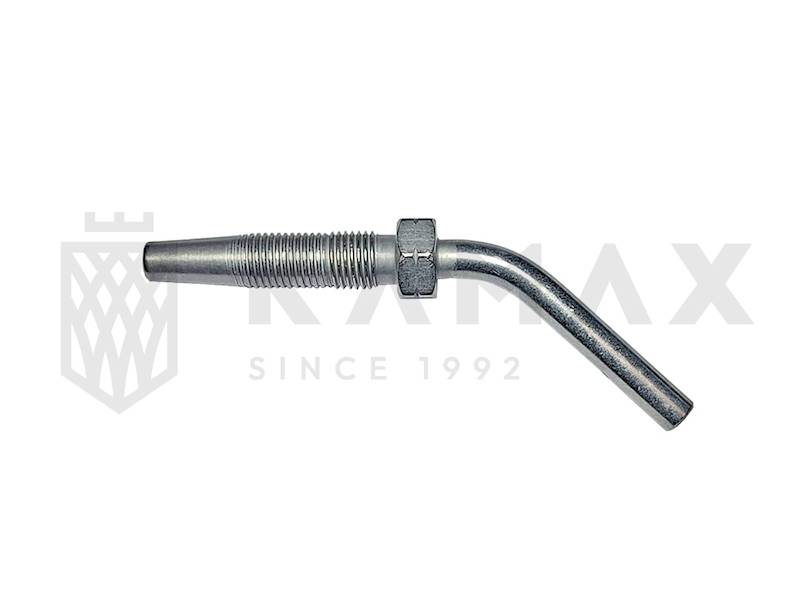 Końcówka kąt 45 zakuwki DN6 d6 HP Centr. smar.