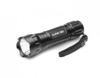 Latarka aluminiowa diodowa LED 1W 3xAAA czarna 