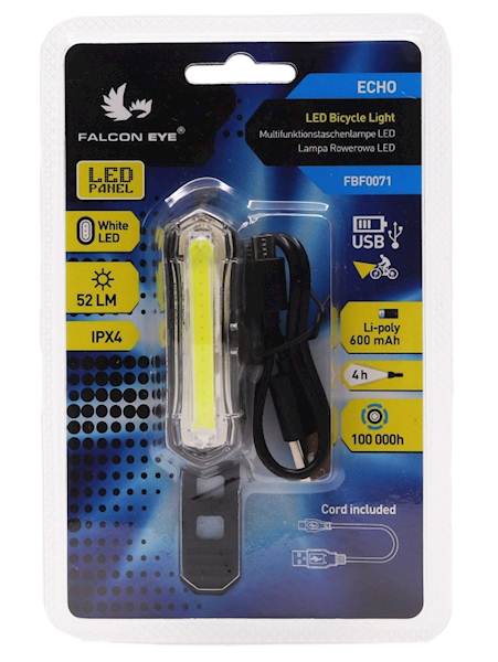 Lampa rowerowa przednia Falcon Eye ECHO 52lm ładow