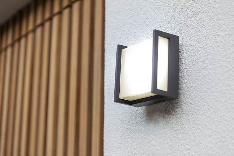 Kinkiet zewnętrzny QUBO LED 8W 3000K IP54 - antrac
