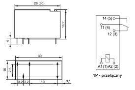 Przekaźnik 18Vdc RM96P-18-W 8A SPDT