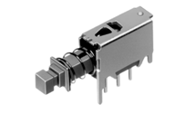 Przełącznik przyciskany isostat 6pin żółty