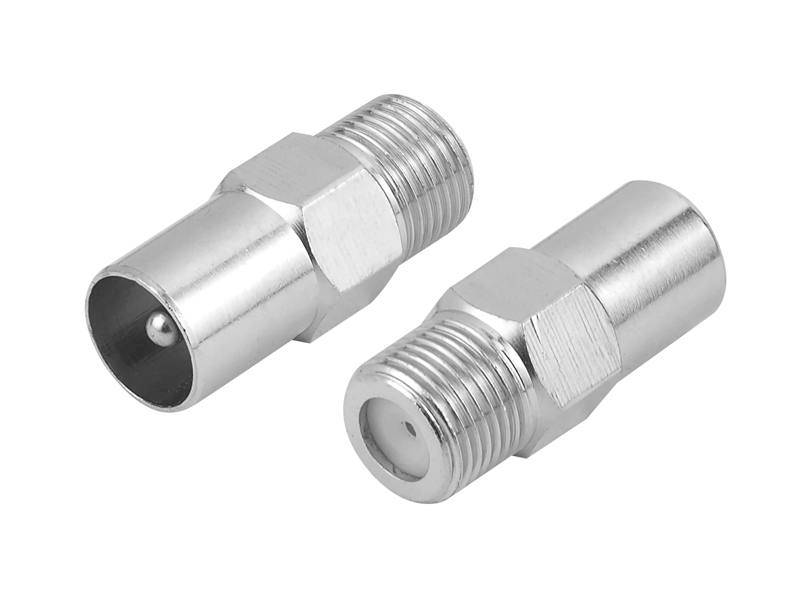Adapter TV IEC wt/gn F antenowy 