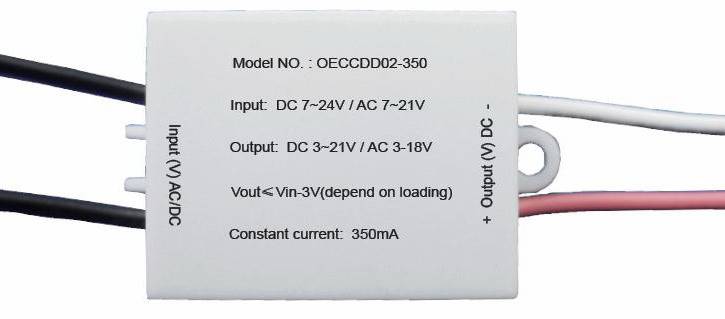 Zasilacz prądowy do LED 3÷21V; 300mA; 7÷24VDC