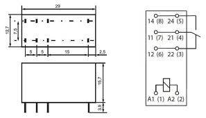 Przekaźnik 24Vdc RM85-2011-35-1024 16A SPDT
