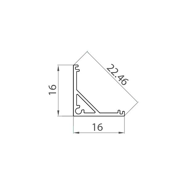 Z01-2 Profil led srebrny anodowany 2m