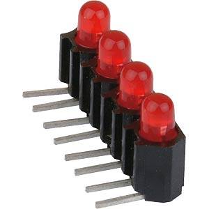 LED w obudowie 3mm 4x czerwony