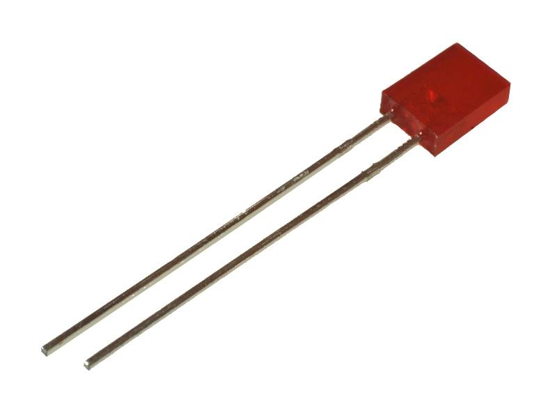 Dioda LED czerwony 2x7mm dyfuzyjna 2V 20mA