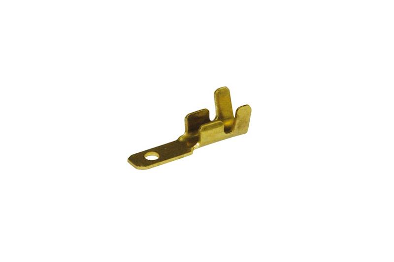 Płaski konektor 2,8mm męski złocony 