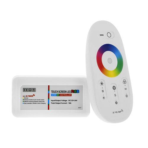 Sterownik do taśm RGB RF pilot biały 216W 2,4Ghz