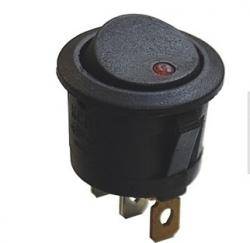 Przełącznik okrągły fi=20 ON-OFF 3pin 12V czerwony