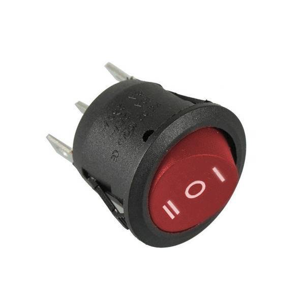 Przełącznik okrągły fi=20 ON-OFF-ON 3pin 