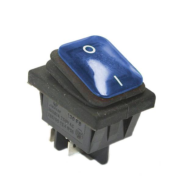 Przełącznik KCD4 ON-OFF 16A IP65 4pin niebieski
