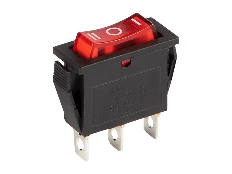 Przełącznik RS103 ON-OFF-ON 3pin czerwony