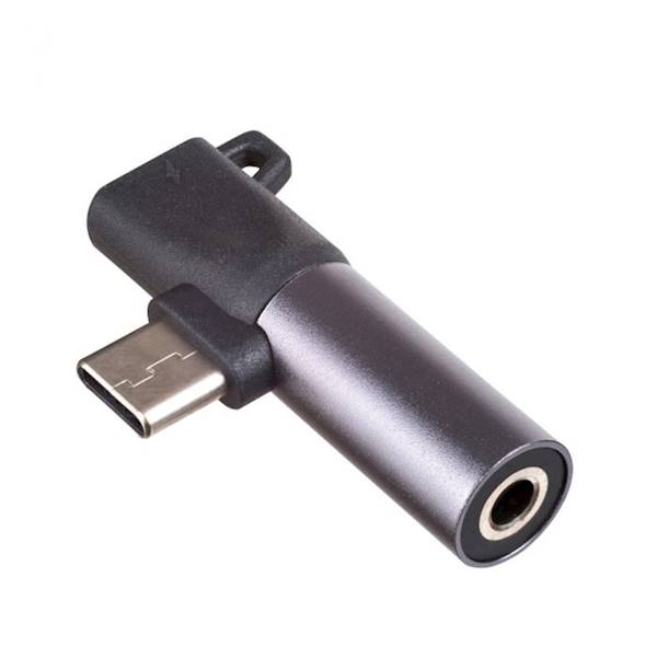 Adapter USB-C wt/gn Jack3,5 + gn. USB-C