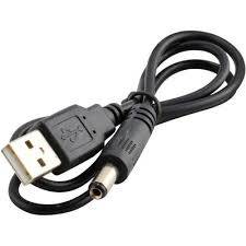 Kabel DC 5,5/2,1 wt/wt USB-A 0,8m