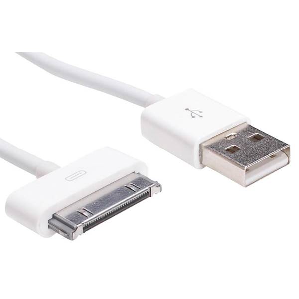 Kabel Apple 30pin wt/wt USB-A 1m biały