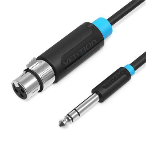 Kabel XLR gn/wt.Jack 6,3 2m czarny