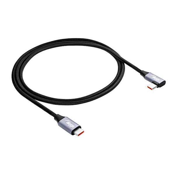 Kabel USB-C wt/wt USB-C 1m 60W kątowy