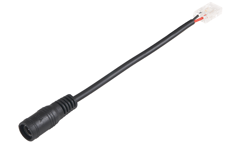 Złącze do taśm COB 8mm klips-DC 5,5/2,1 mini