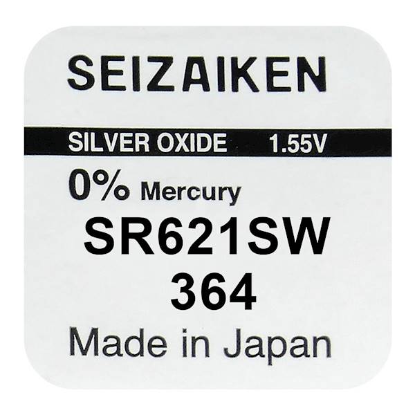 364 Bateria srebrowa SEICO SR621 AG1
