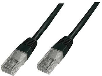 Przyłącze patchcord UTP cat5e;  0,25m; czarny