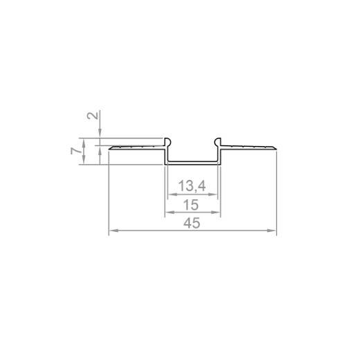 Z17AA-1 Profil led srebrny anodowany 1m