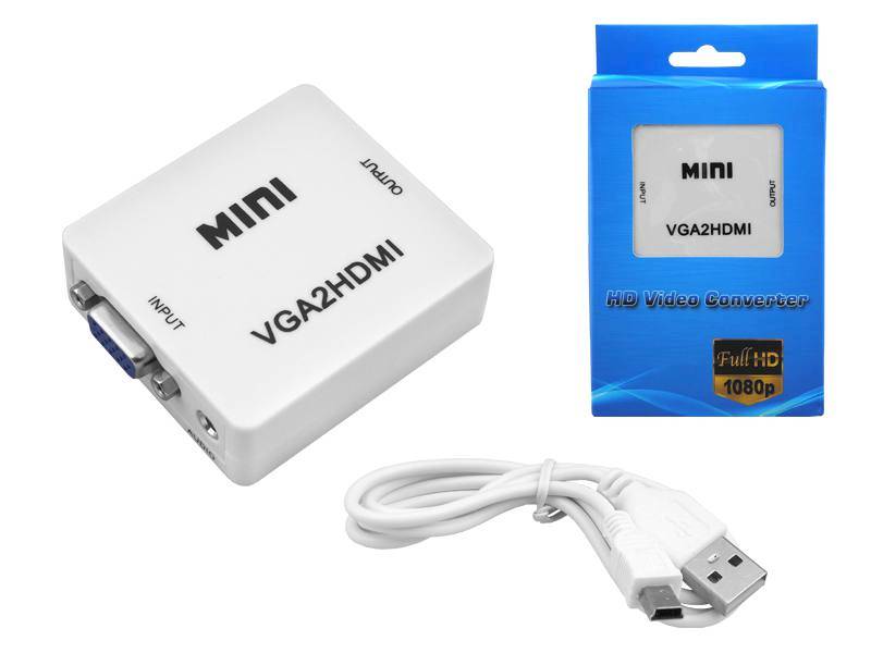 Konwerter VGA + audio na HDMI