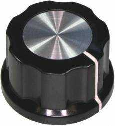 Gałka z kołnierzem bakelit fi=16mm