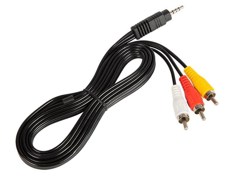 Kabel Jack3,5 4-polowy wt/wt 3xRCA 1,5m