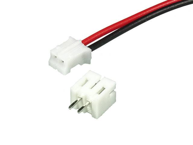 JST-2 Zestaw: wtyk z przewodem + gniazdo PCB 2PIN 